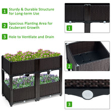 Load image into Gallery viewer, Set of 4 Raised Garden Bed Kits Elevated Flower Vegetable Herb Grow Planter Box
