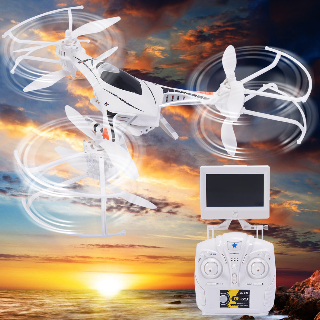 2.4GHz CX-33S 5.8G FPV Camera Quadcopter 4CH 6 Axis Gyro Drone LED Light