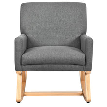 Load image into Gallery viewer, Relax Rocking Chair Fabric Upholstered Single Sofa Armchair w/Solid Wood Legs
