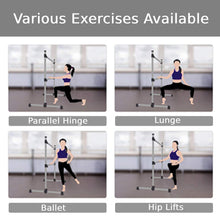 Load image into Gallery viewer, Double Ballet Barre Stretch Bar Portable Freestanding Dance Exercise Equipment
