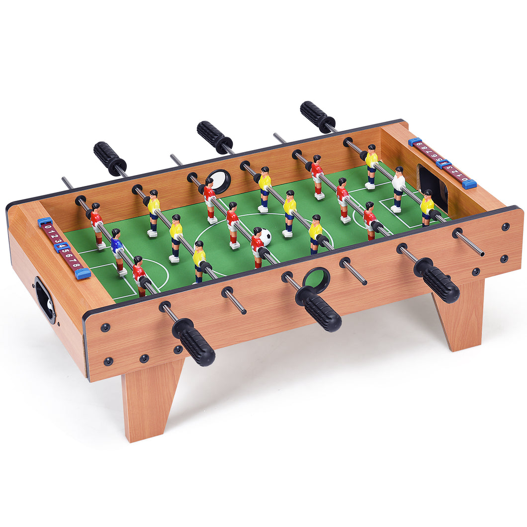 27'' Football Table Top Football Soccer Kids Family Game Toy Set Wooden Frame