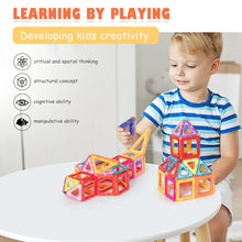 Load image into Gallery viewer, 77pcs Magnetic Building Blocks Set 3D Magnet Building Tiles Intellectual Educational Colorful Toys Construction for 3+ Year Old Kids
