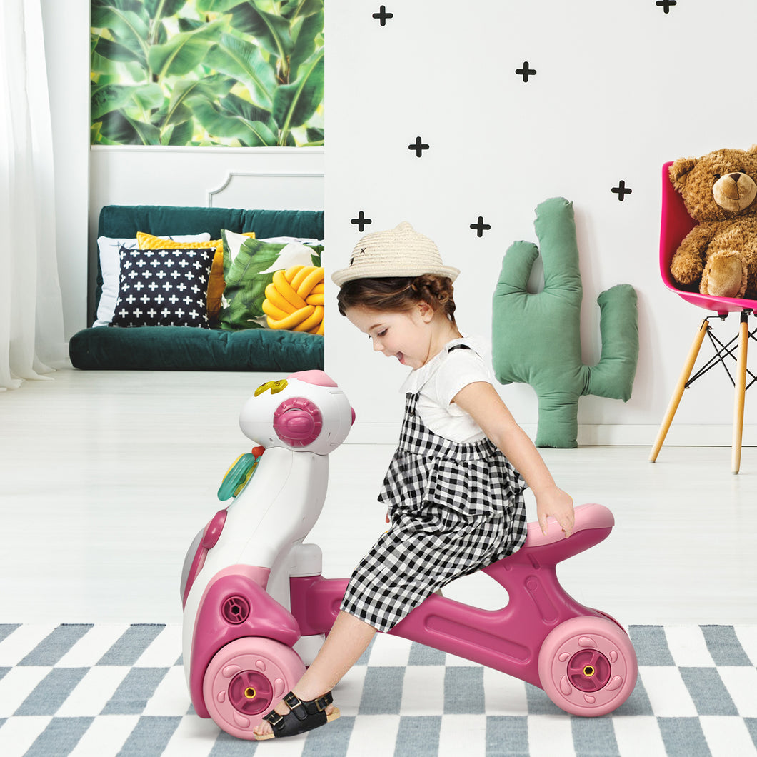 Baby Ride On Scooter Musical Ride On Toy Toddler Walker Kids Activity Center