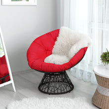 Load image into Gallery viewer, Chair Rattan Ergonomic Chair w/ 360-degree Swivel and Soft Cushion Solid Structure &amp; Stable Base
