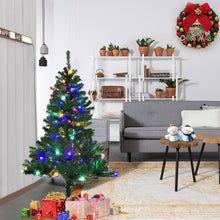 Load image into Gallery viewer, 4FT Artificial Christmas Tree Luxury Pre-lit Green Xmas Trees11 Modes LED Lights
