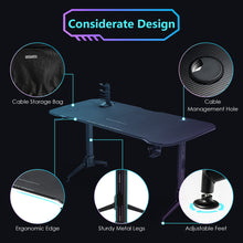 Load image into Gallery viewer, Gaming Computer Desk PC Racing Table USB Game Handle Rack Workstation Study
