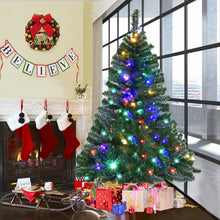 Load image into Gallery viewer, 5FT Artificial Christmas Tree Luxury Pre-lit Green Xmas Trees11 Modes LED Lights
