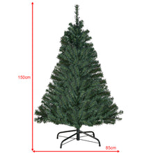 Load image into Gallery viewer, 5FT Artificial Christmas Tree Luxury Pre-lit Green Xmas Trees11 Modes LED Lights
