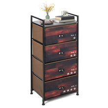 Load image into Gallery viewer, 4 Drawer Fabric Dresser Tower Vertical Storage Chest Organizer Unit Steel Frame

