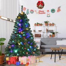 Load image into Gallery viewer, 5FT Artificial Christmas Tree Luxury Pre-lit Green Xmas Trees11 Modes LED Lights

