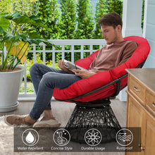 Load image into Gallery viewer, Chair Rattan Ergonomic Chair w/ 360-degree Swivel and Soft Cushion Solid Structure &amp; Stable Base
