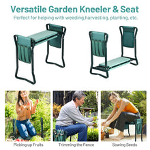 Load image into Gallery viewer, Folding Garden Kneeler and Seat Portable Kneeling Padded Stool W/ 2 Tool Pouches
