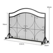 Load image into Gallery viewer, Fire Guard, Decorative Spark Flame Barrier with Metal Mesh and Stable Stand, Iron Fireplace
