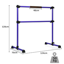 Load image into Gallery viewer, Double Ballet Barre Stretch Bar Portable Freestanding Dance Exercise Equipment
