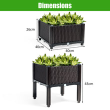 Load image into Gallery viewer, Set of 4 Raised Garden Bed Kits Elevated Flower Vegetable Herb Grow Planter Box
