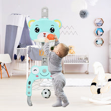Load image into Gallery viewer, 3-in-1 Kids Basketball Hoop Stand Set Ring Toss Portable Sport Activity Center
