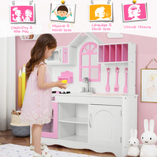 Load image into Gallery viewer, Large Wooden Kids Play Kitchen Children’s Role Play Pretend Set Toy Cooking Gift
