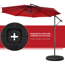 Load image into Gallery viewer, 4PCS Fan Shaped Water or Sand Filled Umbrella Base Weight Stand Heavy Duty 66KG
