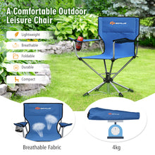 Load image into Gallery viewer, Folding Camping Chair 360° Swivel Portable Beach Outdoor Seat W/ Cup Holder &amp;Bag
