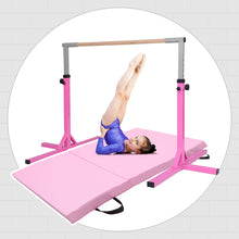 Load image into Gallery viewer, Gymnastics Training Bar Gym Horizontal Kips Bar Height Adjustable Kids Junior
