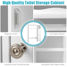 Load image into Gallery viewer, Adjustable Over Toilet Bathroom Storage Rack W/ Side Cabinet &amp; Paper Holder
