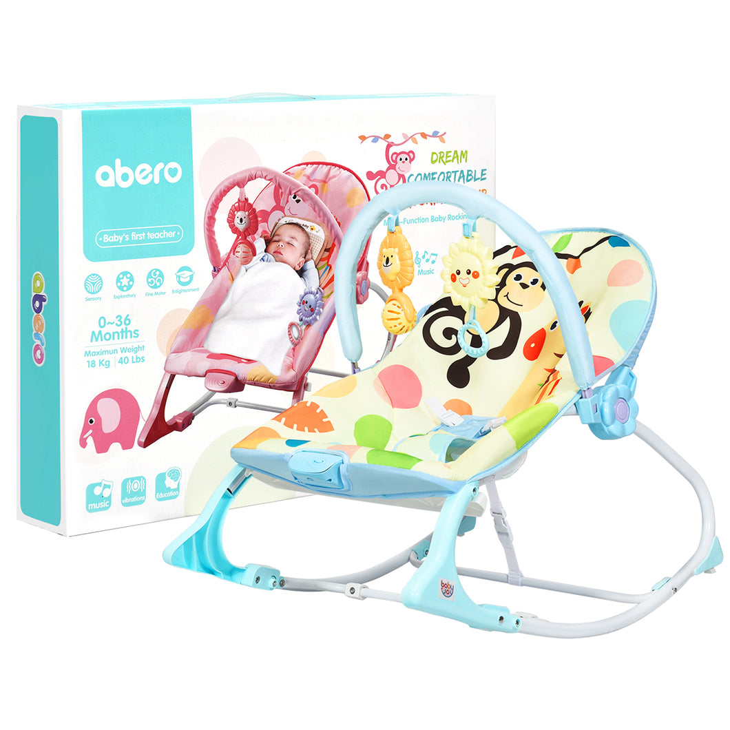 Electric Baby Infant Bouncer Rocker Vibration Chair Musical Cradle Swing Seat