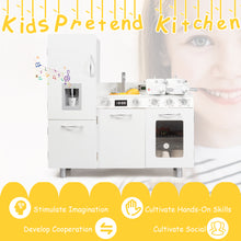 Load image into Gallery viewer, Kids Kitchen Playset Removable Sink Children Wooden Pretend Play Kitchen W/Sound
