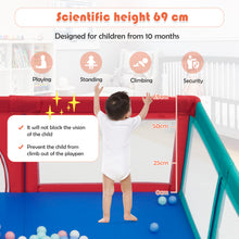 Load image into Gallery viewer, Large Baby Playpen Kids Activity Center w/ 50 PCS Ocean Balls Infant Safety Gate
