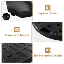 Load image into Gallery viewer, 4PCS Fan Shaped Water or Sand Filled Umbrella Base Weight Stand Heavy Duty 66KG
