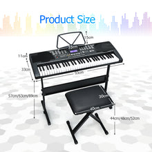 Load image into Gallery viewer, 61-Key Keyboard Piano and Stool Electronic Keyboards with Lighted Keys
