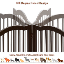 Load image into Gallery viewer, 4 Panels Folding Pet Dog Gate Fence Child Safety Barrier Freestanding Pine Wood
