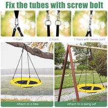 Load image into Gallery viewer, Kids Round Tree Swing Adjustable Nest Saucer Swing Indoor Outdoor Flying Seat
