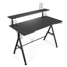 Load image into Gallery viewer, Y-Shaped Ergonomic Game Racing Desk Computer Table Workstation W/ Monitor Shelf
