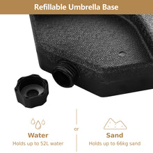 Load image into Gallery viewer, 4PCS Fan Shaped Water or Sand Filled Umbrella Base Weight Stand Heavy Duty 66KG
