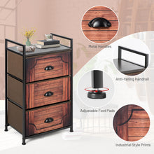 Load image into Gallery viewer, Storage Cabinet Organizer Unit 3 Drawer Fabric Dresser Tower Bedroom Nightstand

