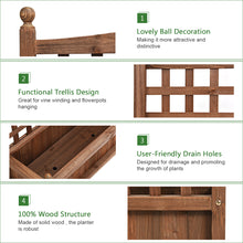 Load image into Gallery viewer, Large Wooden Lattice Planter Flowerpot Trellis Climbing Rectangular Plant Box
