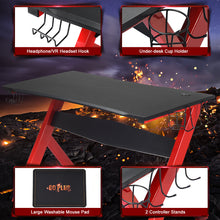 Load image into Gallery viewer, Gaming Computer Desk Carbon Effect Writing Racing Table Study Workstation Home
