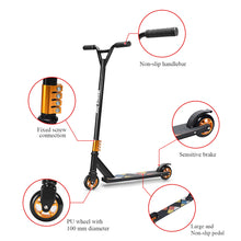 Load image into Gallery viewer, Pro Push Stunt Kick Scooter Kids Adults Fixed Bar 360 Degree Wheel Trick Street
