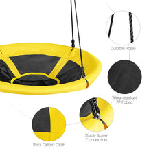 Load image into Gallery viewer, Kids Round Tree Swing Adjustable Nest Saucer Swing Indoor Outdoor Flying Seat
