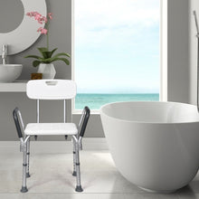 Load image into Gallery viewer, Bath Stool Shower Seat Bathing Chair Safety W/ Backrest Arm Adjustable Height
