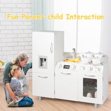Load image into Gallery viewer, Kids Kitchen Playset Removable Sink Children Wooden Pretend Play Kitchen W/Sound
