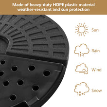 Load image into Gallery viewer, 4PCS Fan Shaped Water or Sand Filled Umbrella Base Weight Stand Heavy Duty 66KG
