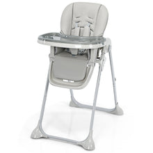 Load image into Gallery viewer, Folding Baby Highchair Height Adjustable Feeding Chair W/ Recline Footrest &amp;Tray
