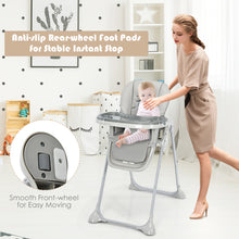 Load image into Gallery viewer, Folding Baby Highchair Height Adjustable Feeding Chair W/ Recline Footrest &amp;Tray
