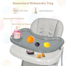 Load image into Gallery viewer, Folding Baby Highchair Height Adjustable Feeding Chair W/ Recline Footrest &amp;Tray
