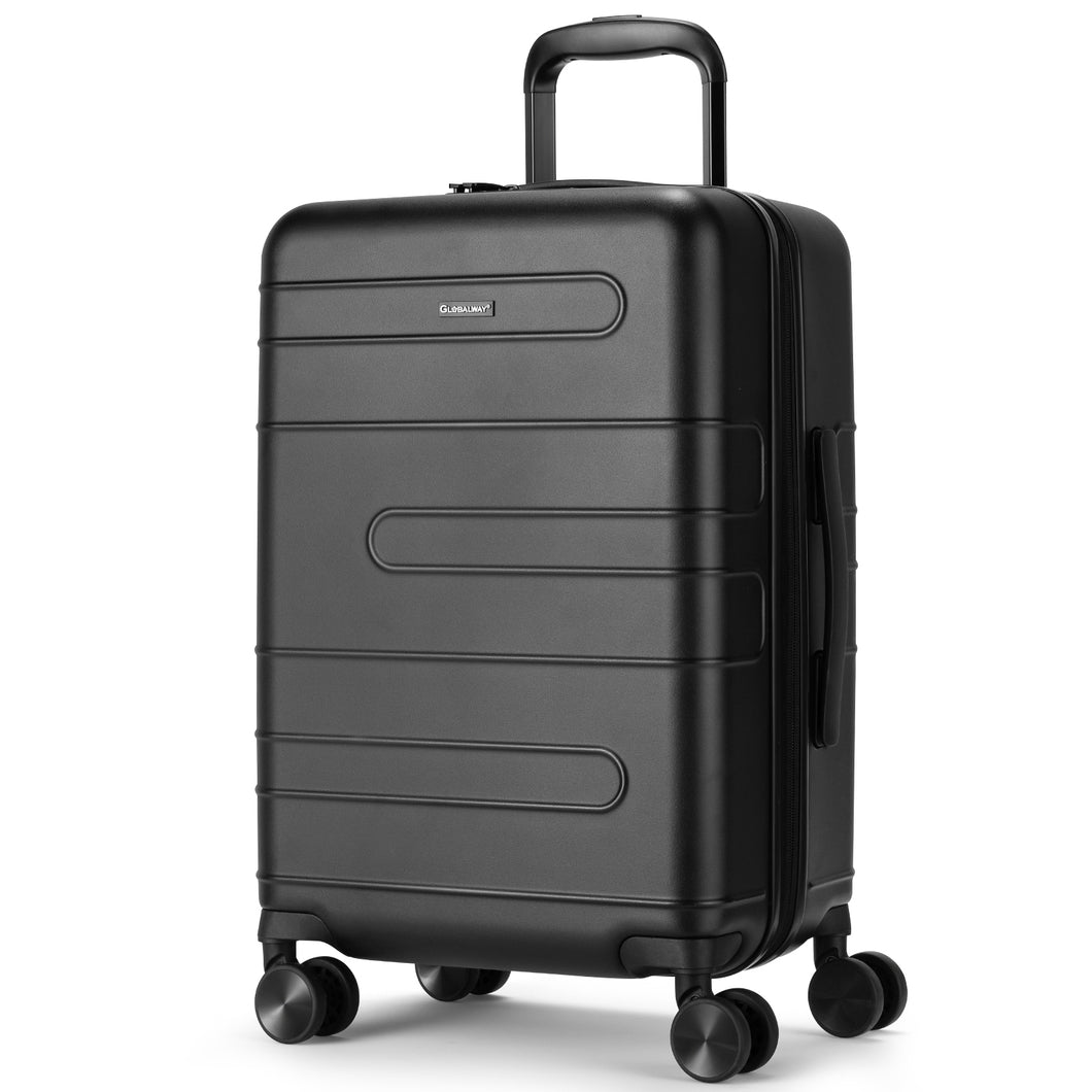 Lightweight Hard Shell Suitcase Carry On Hand Cabin Luggage W/ TSA Lock Black