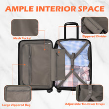 Load image into Gallery viewer, Lightweight Hard Shell Suitcase Carry On Hand Cabin Luggage W/ TSA Lock Black
