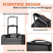 Load image into Gallery viewer, Lightweight Hard Shell Suitcase Carry On Hand Cabin Luggage W/ TSA Lock Black
