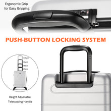 Load image into Gallery viewer, Lightweight Hard Shell Suitcase Carry On Hand Cabin Luggage W/ TSA Lock Silver
