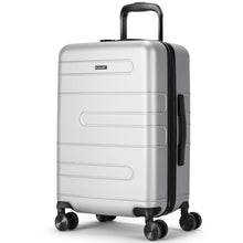 Load image into Gallery viewer, Lightweight Hard Shell Suitcase Carry On Hand Cabin Luggage W/ TSA Lock Silver
